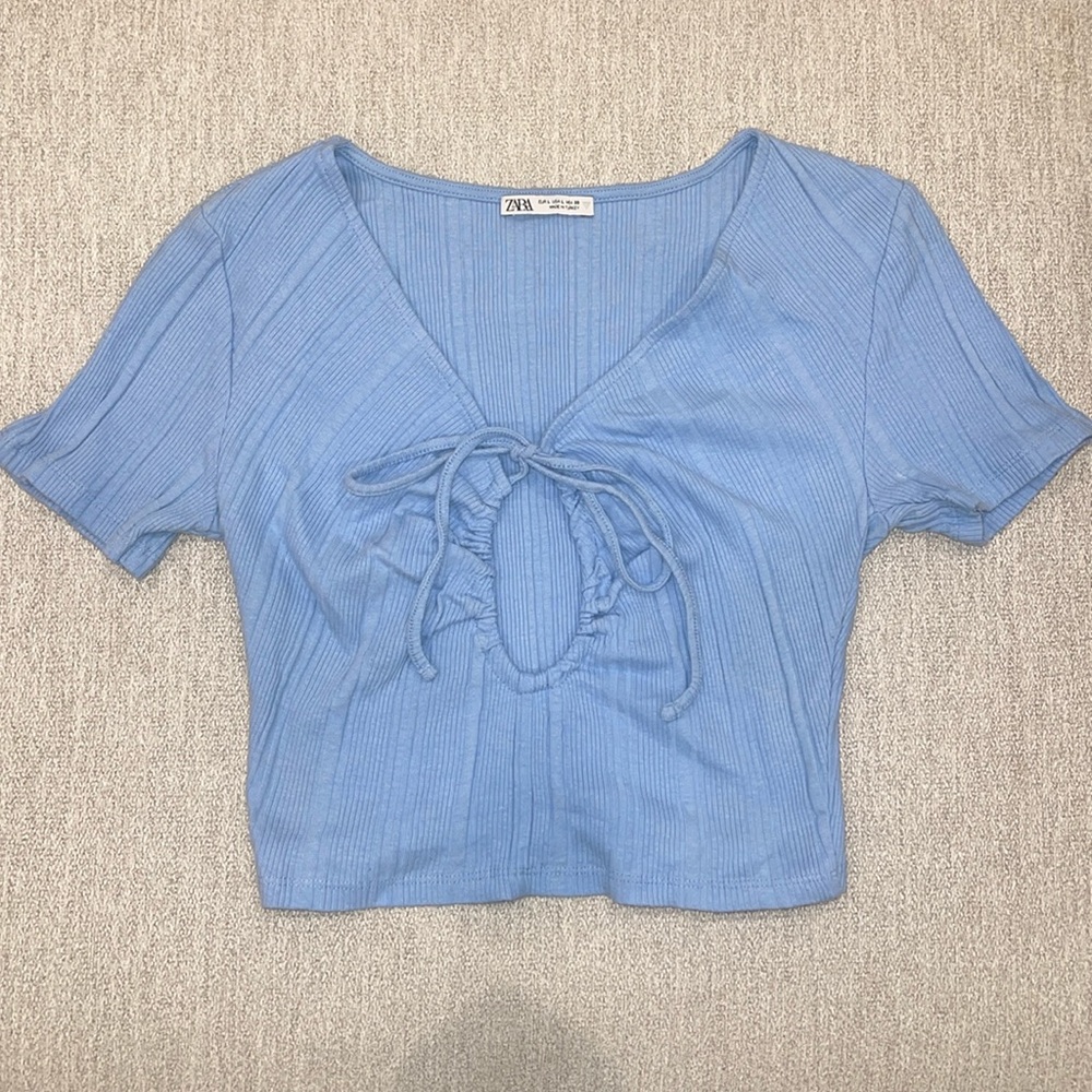 Blue Cropped Top